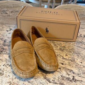 Polo by Ralph Lauren Brown Suede Men's Slip-Ons